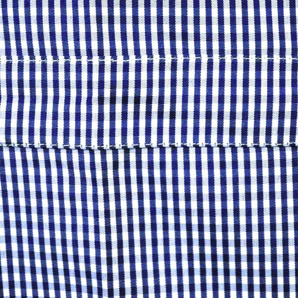 Amazing Gracila Blue & White Gingham Collared Long Sleeve Blouse Size M NWT - Picture 3 of 12